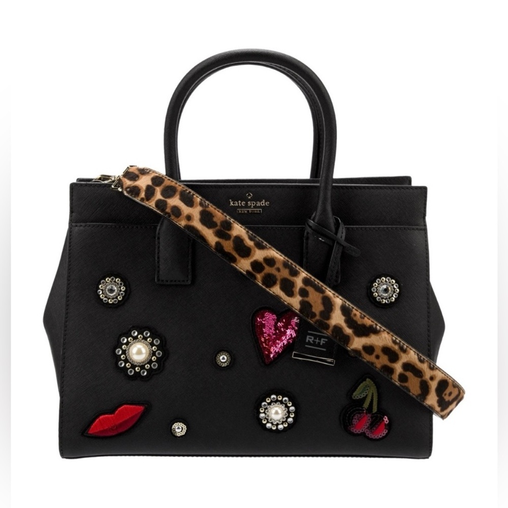 Kate Spade x Rodan + Fields Cameron Appliqué Saffiano Leather Satchel - Picture 6 of 7